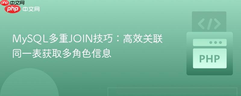 MySQL多重JOIN技巧:高效关联同一表获取多角色信息