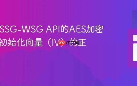 PHP中SSG-WSG API的AES加密：指定初始化向量（IV）的正确实践