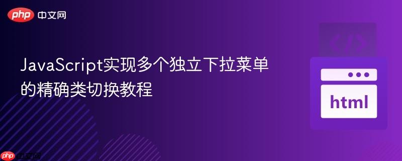 JavaScript实现多个独立下拉菜单的精确类切换教程