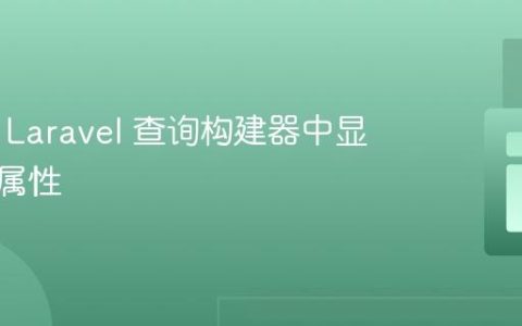 如何在 Laravel 查询构建器中显示隐藏属性