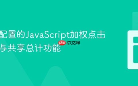 构建可配置的JavaScript加权点击计数器与共享总计功能