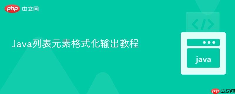 Java列表元素格式化输出教程