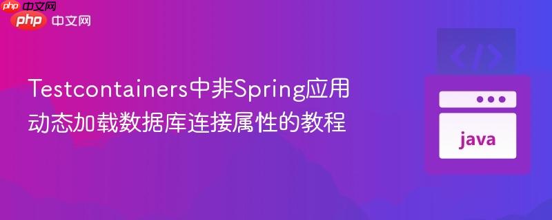 Testcontainers中非Spring应用动态加载数据库连接属性的教程