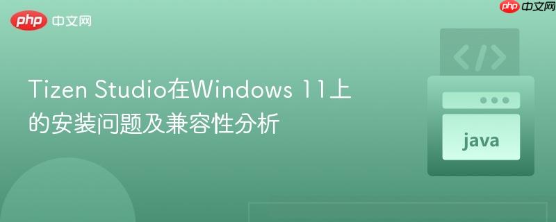 Tizen Studio在Windows 11上的安装问题及兼容性分析