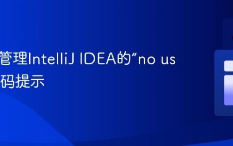 理解并管理IntelliJ IDEA的“no usage”代码提示