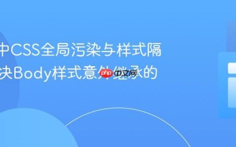 React中CSS全局污染与样式隔离：解决Body样式意外继承的策略