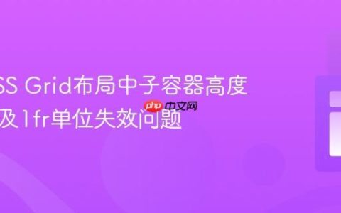 解决CSS Grid布局中子容器高度不生效及1fr单位失效问题
