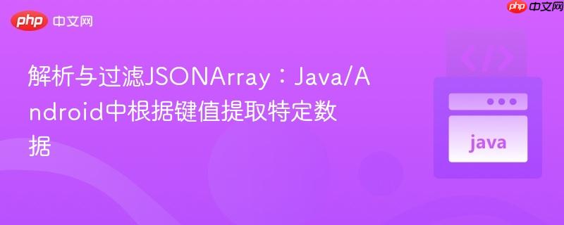 解析与过滤jsonarray:java/android中根据键值提取特定数据