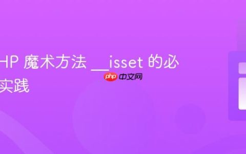 理解 PHP 魔术方法 __isset 的必要性与实践