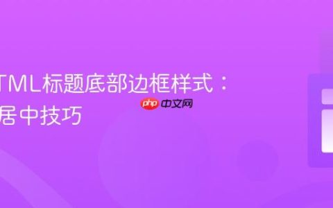 优化HTML标题底部边框样式：响应式居中技巧