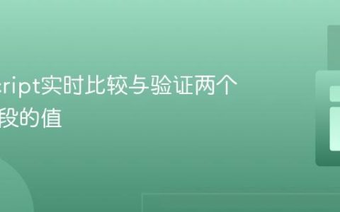 JavaScript实时比较与验证两个输入字段的值
