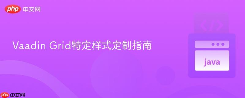 Vaadin Grid特定样式定制指南