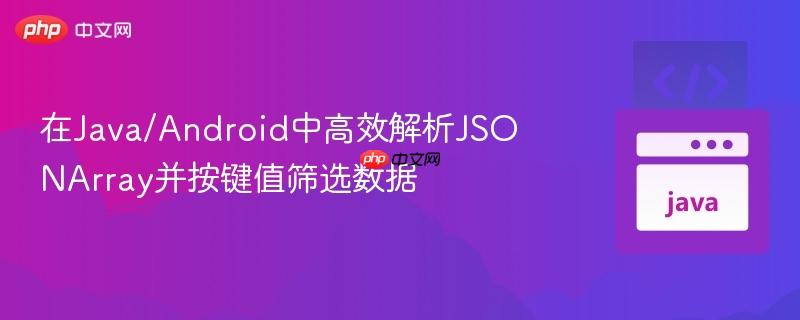 在Java/Android中高效解析JSONArray并按键值筛选数据