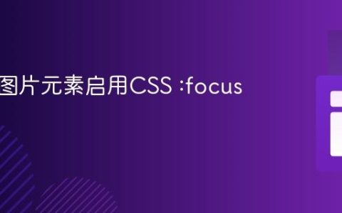 如何为图片元素启用CSS :focus样式