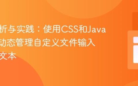 深入解析与实践：使用CSS和JavaScript动态管理自定义文件输入框标签文本