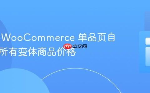 如何在 WooCommerce 单品页自动列出所有变体商品价格