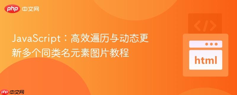 JavaScript:高效遍历与动态更新多个同类名元素图片教程