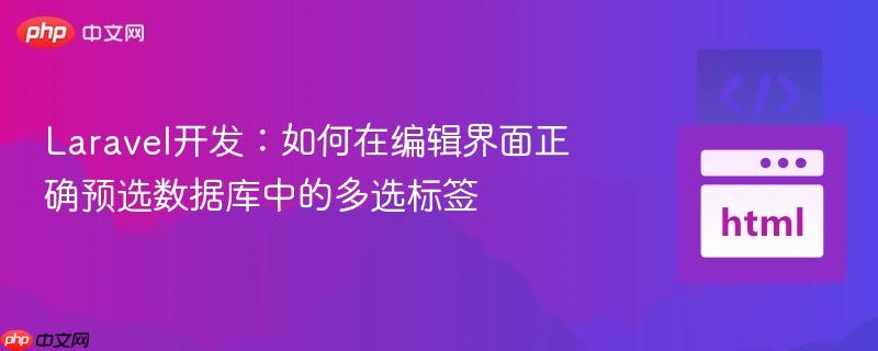 Laravel开发:如何在编辑界面正确预选数据库中的多选标签