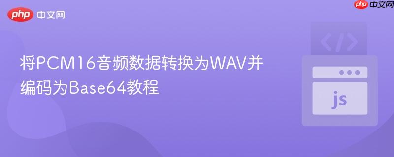 将PCM16音频数据转换为WAV并编码为Base64教程