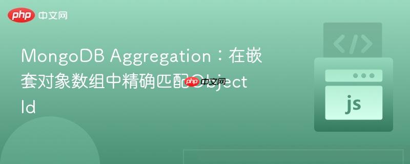 mongodb aggregation:在嵌套对象数组中精确匹配objectid