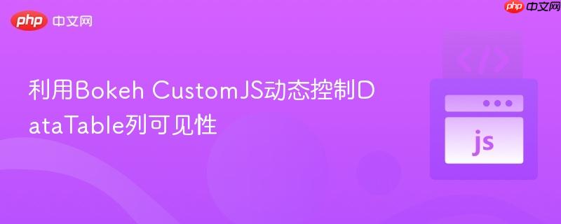 利用Bokeh CustomJS动态控制DataTable列可见性