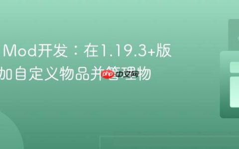 Fabric Mod开发：在1.19.3+版本中添加自定义物品并管理物品组