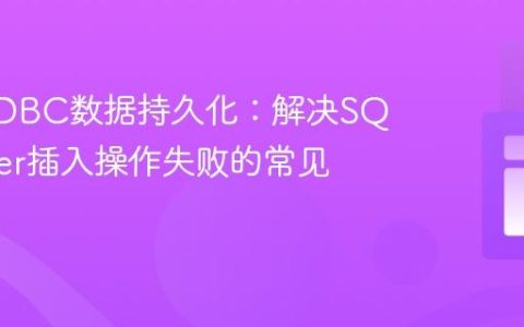 Java JDBC数据持久化：解决SQL Server插入操作失败的常见陷阱