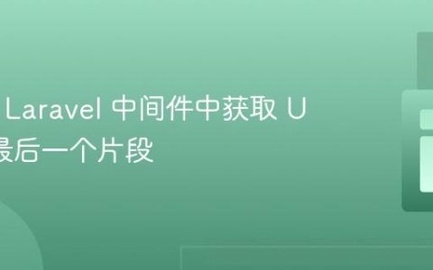 如何在 Laravel 中间件中获取 URL 的最后一个片段