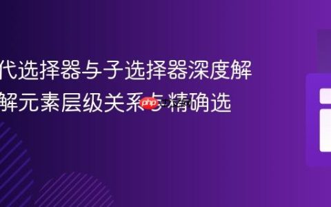 CSS后代选择器与子选择器深度解析：理解元素层级关系与精确选择