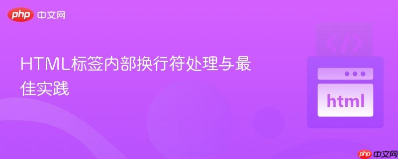 html标签内部换行符处理与最佳实践
