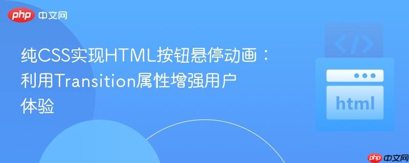 纯css实现html按钮悬停动画：利用transition属性增强用户体验