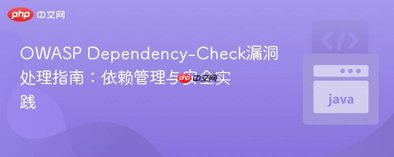 OWASP Dependency-Check漏洞处理指南:依赖管理与安全实践