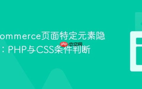 WooCommerce页面特定元素隐藏指南：PHP与CSS条件判断