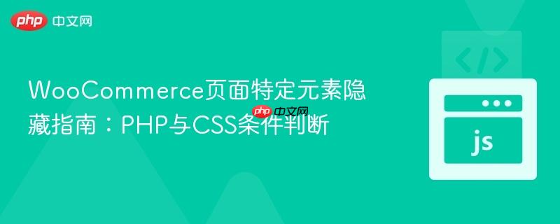 woocommerce页面特定元素隐藏指南:php与css条件判断