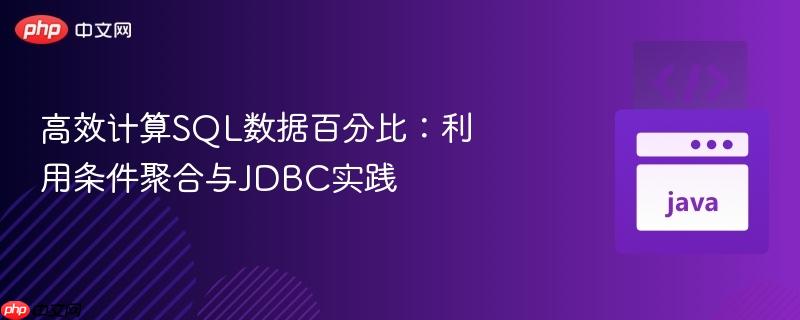 高效计算SQL数据百分比:利用条件聚合与JDBC实践
