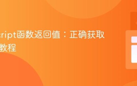 JavaScript函数返回值：正确获取与利用教程