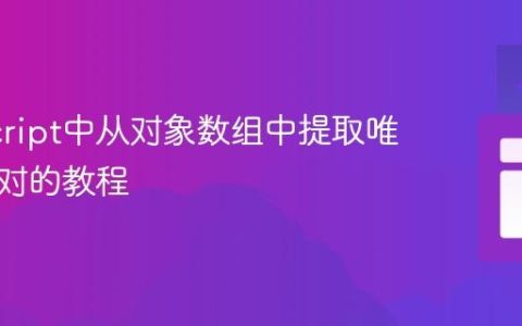 JavaScript中从对象数组中提取唯一键值对的教程