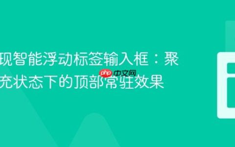 CSS实现智能浮动标签输入框：聚焦与填充状态下的顶部常驻效果