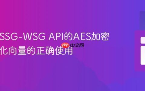 PHP中SSG-WSG API的AES加密与初始化向量的正确使用