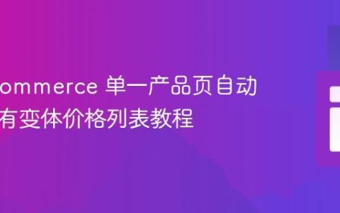 WooCommerce 单一产品页自动显示所有变体价格列表教程