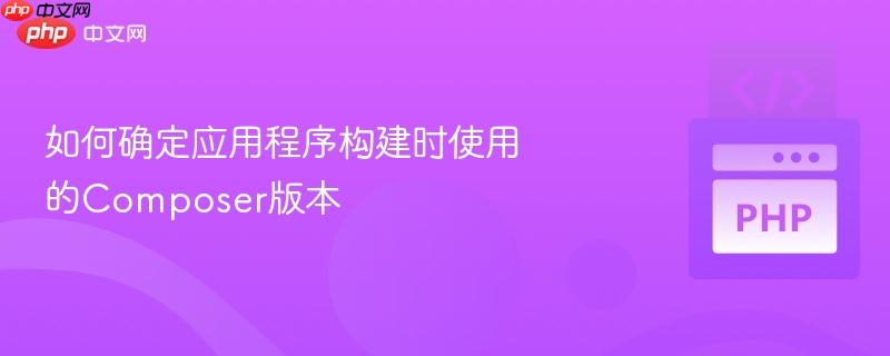 如何确定应用程序构建时使用的Composer版本