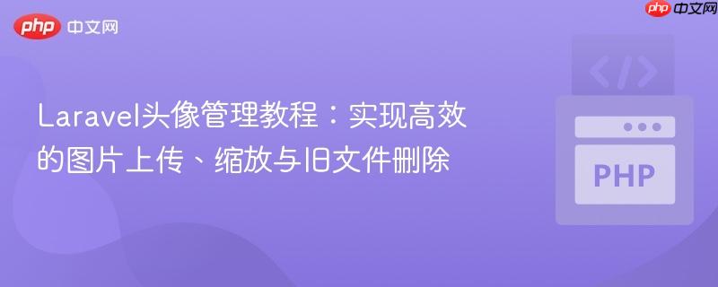 laravel头像管理教程:实现高效的图片上传、缩放与旧文件删除