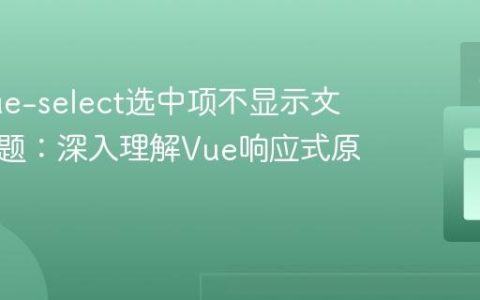 解决Vue-select选中项不显示文本的问题：深入理解Vue响应式原理