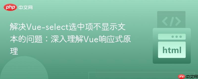 解决vue-select选中项不显示文本的问题:深入理解vue响应式原理