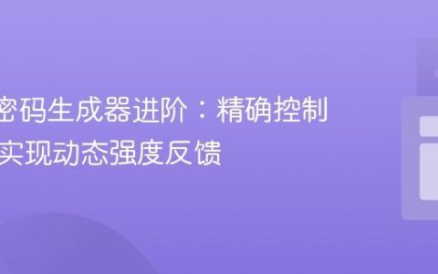 React密码生成器进阶：精确控制长度与实现动态强度反馈