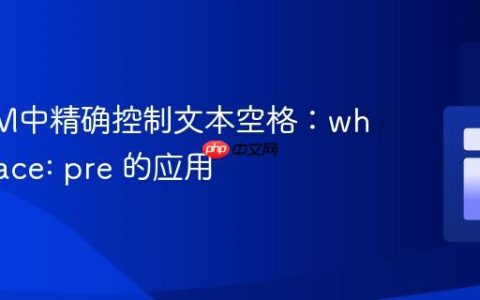 在DOM中精确控制文本空格：white-space: pre 的应用