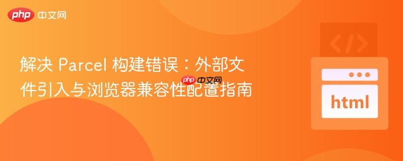 解决 parcel 构建错误：外部文件引入与浏览器兼容性配置指南
