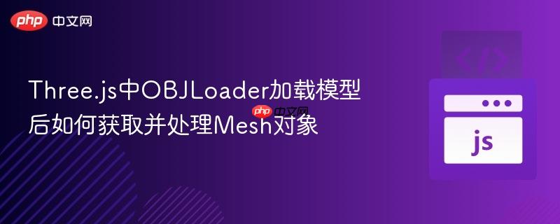 three.js中objloader加载模型后如何获取并处理mesh对象