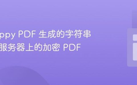 将 Snappy PDF 生成的字符串转换为服务器上的加密 PDF