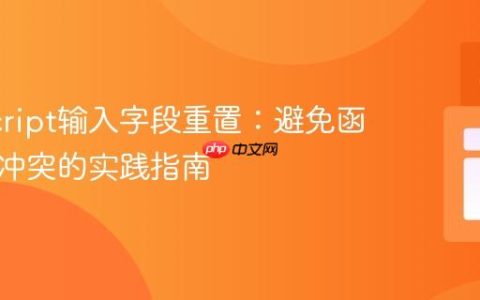JavaScript输入字段重置：避免函数命名冲突的实践指南